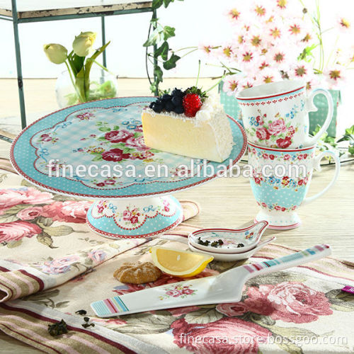 6 Pieces Elegant Fine New Bone China Tea Set of Mary Garden